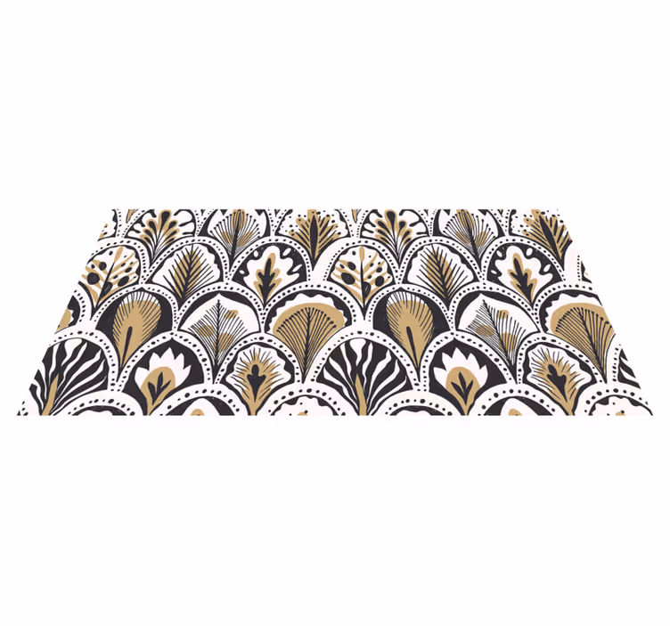 Bedroom carpet with art deco fan design - TenStickers