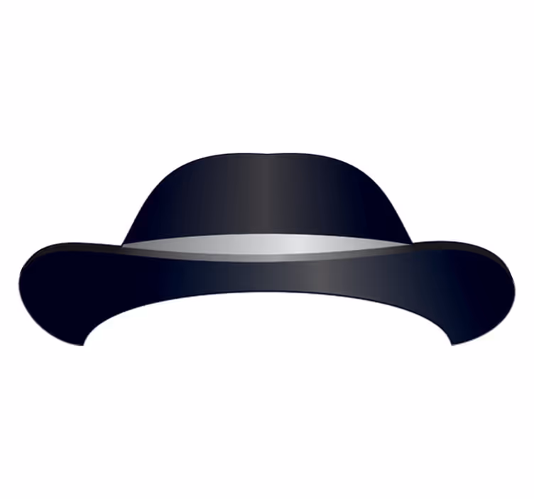 Bedroom carpet bowler hat adhesive - TenStickers
