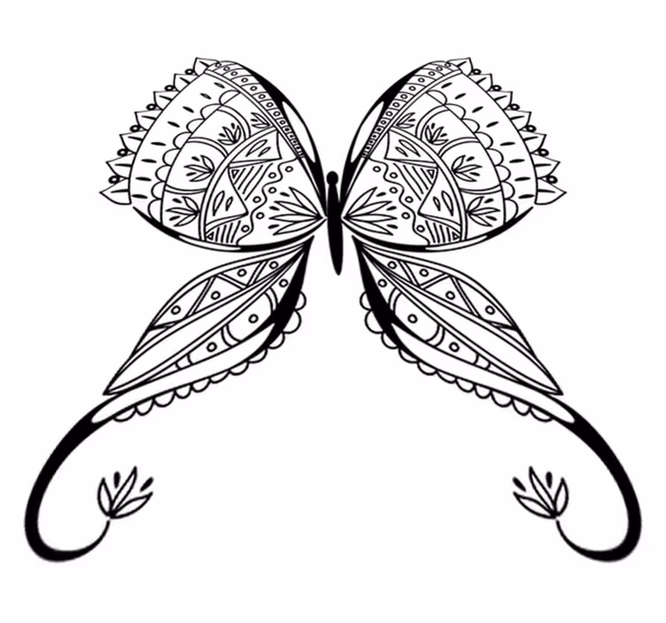 Bedroom carpet graceful butterfly design - TenStickers