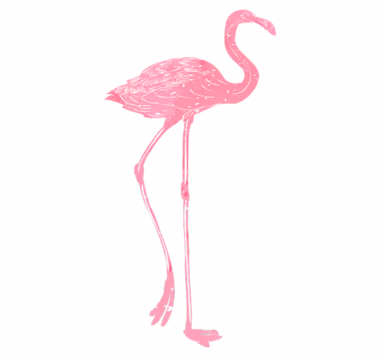 Bedroom carpet in watercolor flamingo design - TenStickers