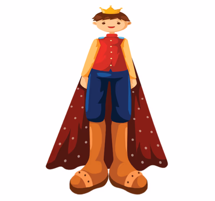 Kids carpet with king illustration - TenStickers