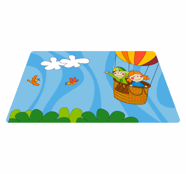 Kids carpet flying in air balloon - TenStickers