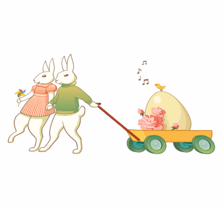 Kids carpet with easter bunnies design - TenStickers