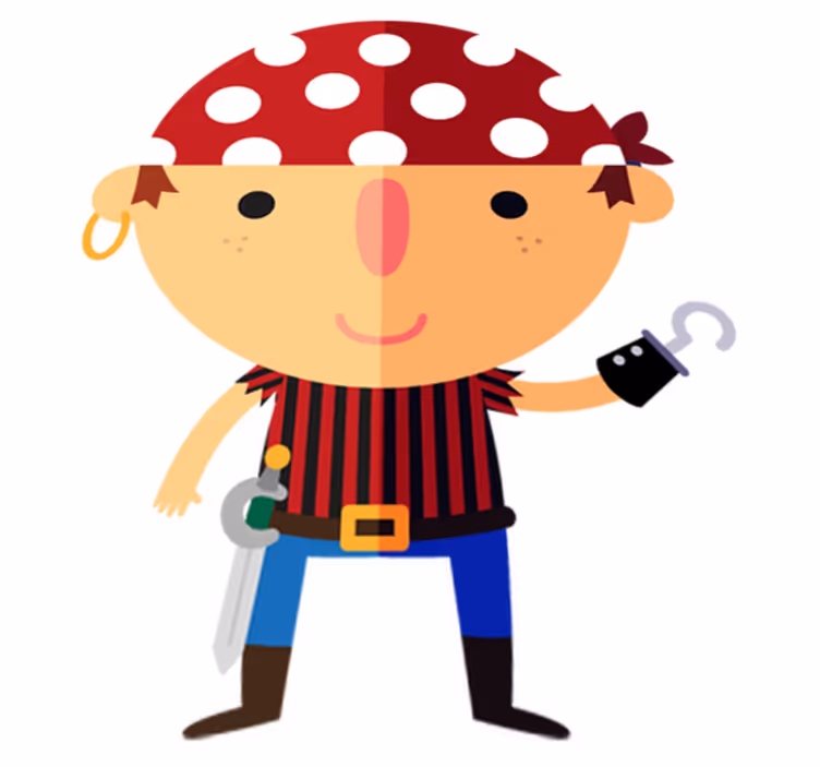 Kids carpet with pirate illustration - TenStickers