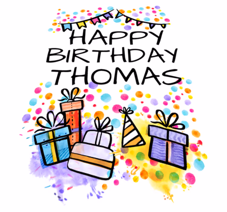 Kids carpet personalized happy birthday design - TenStickers
