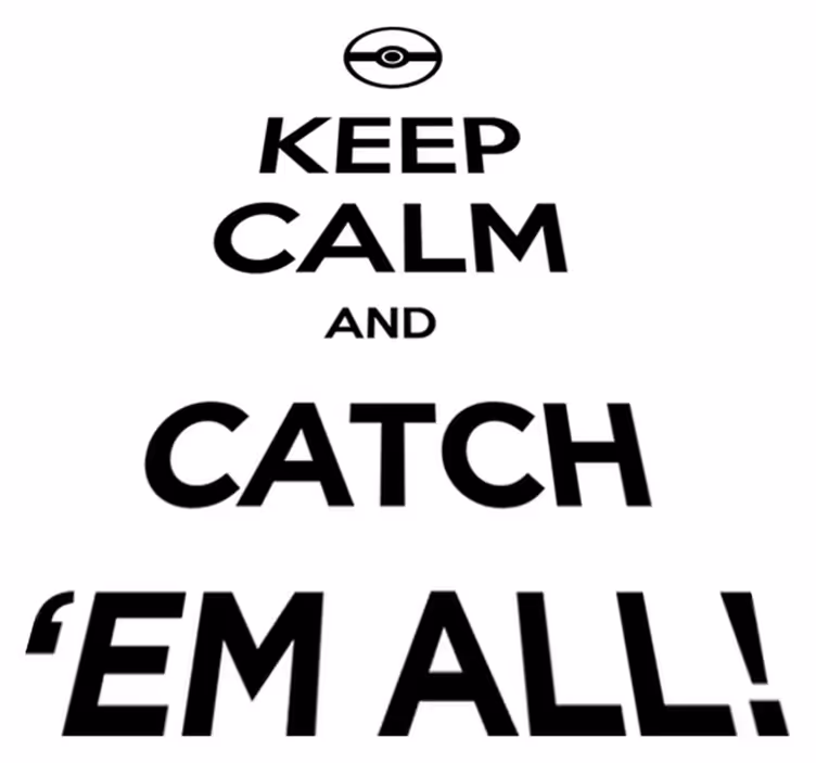 Game rug pokémon keep calm - TenStickers