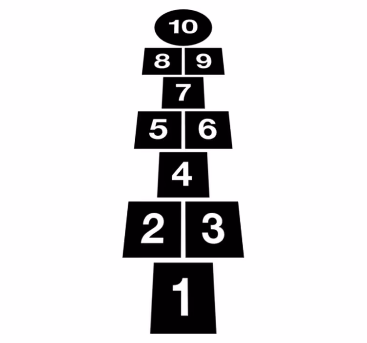 Game rug with hopscotch squares design - TenStickers