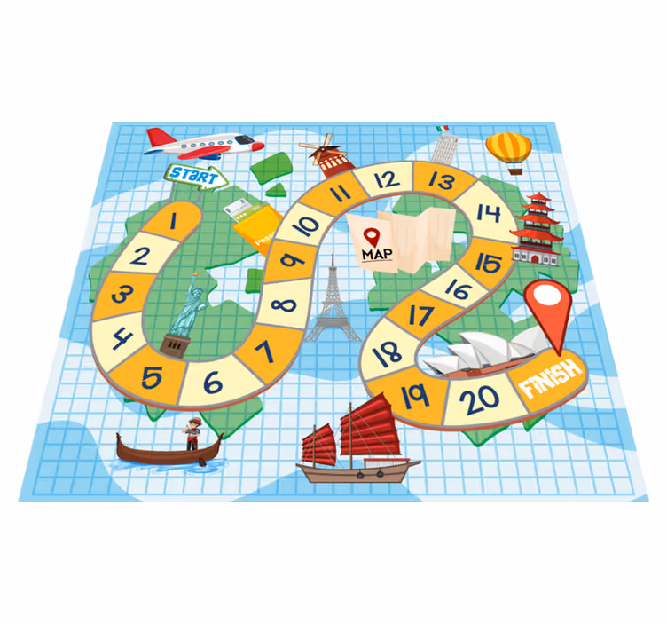 Game rug for board game map play area - TenStickers