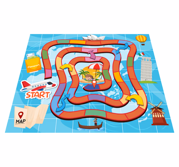 Game rug for board game travel - TenStickers