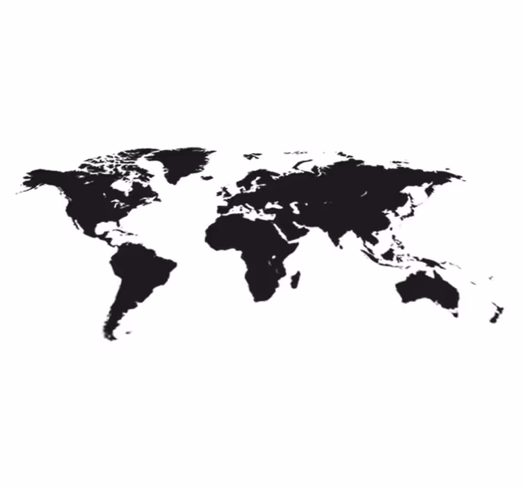 Map rug world map vinyl decor - TenStickers