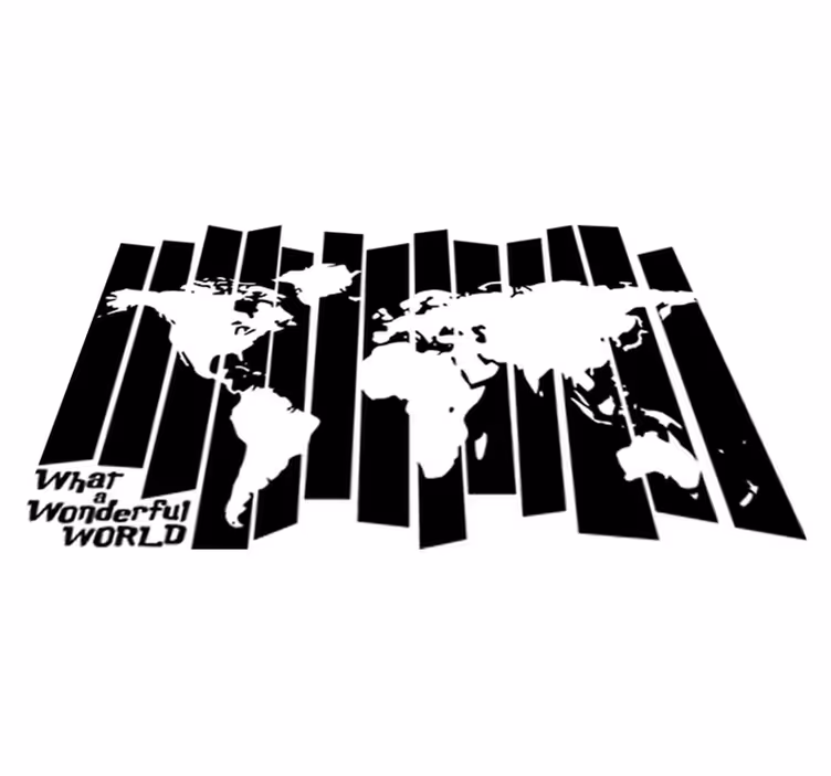 Map rug retro world map vinyl - TenStickers