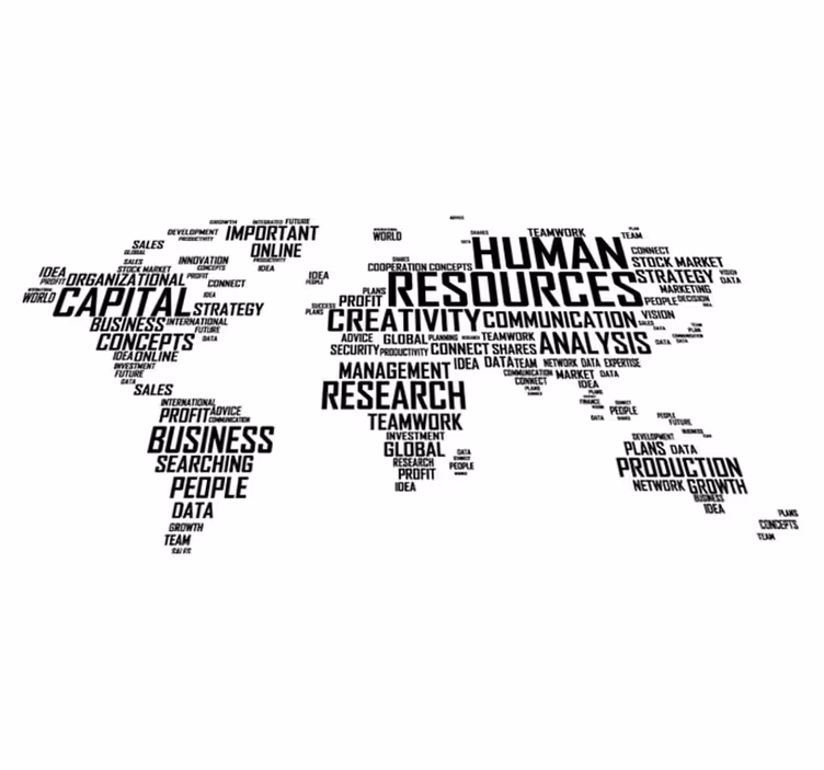 Map rug world map vinyl for businesses - TenStickers