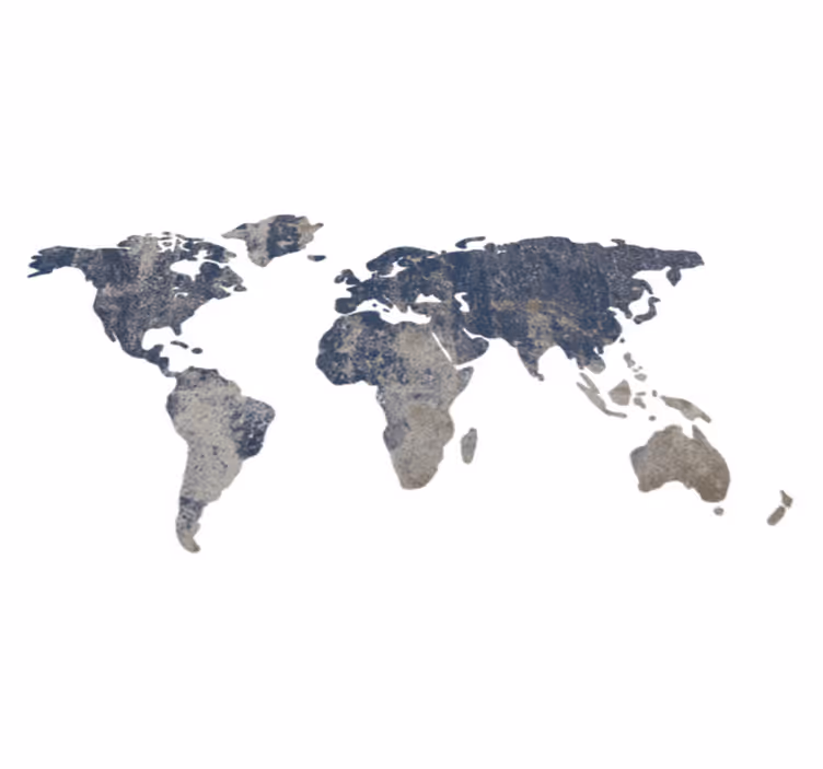 Map rug world map blue wall texture - TenStickers