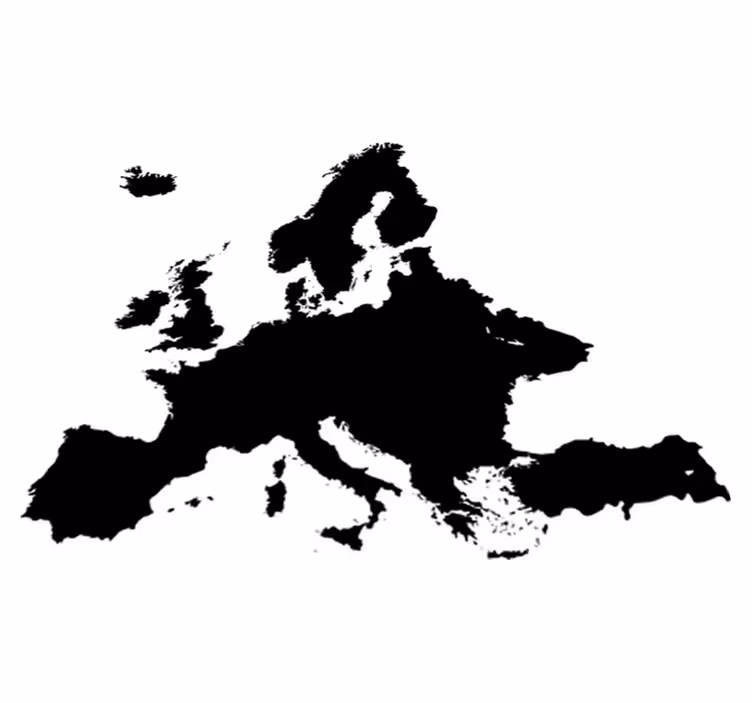 Map rug europe chalkboard vinyl - TenStickers