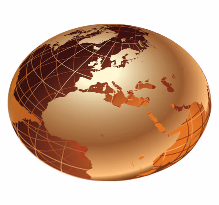 Map rug golden world map of europe - TenStickers
