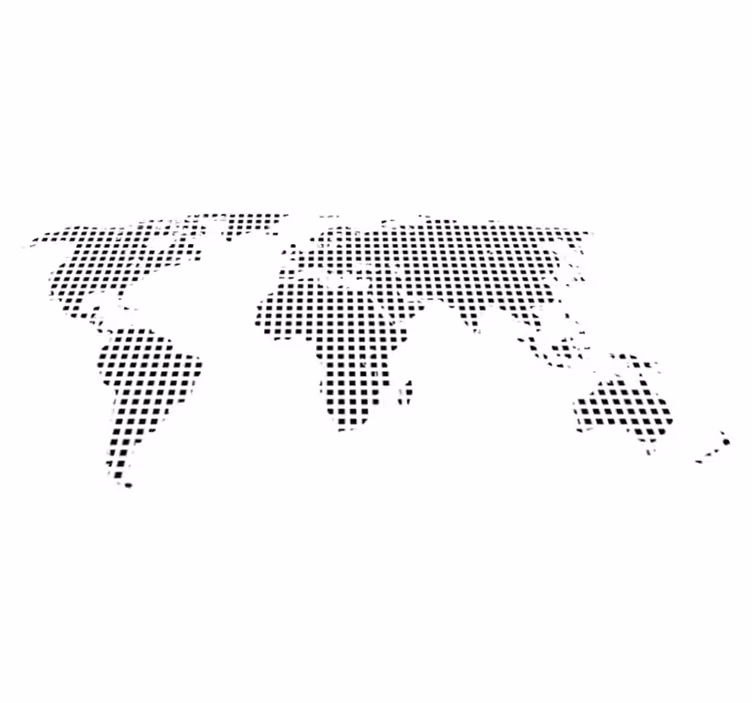 Map rug world map square design - TenStickers