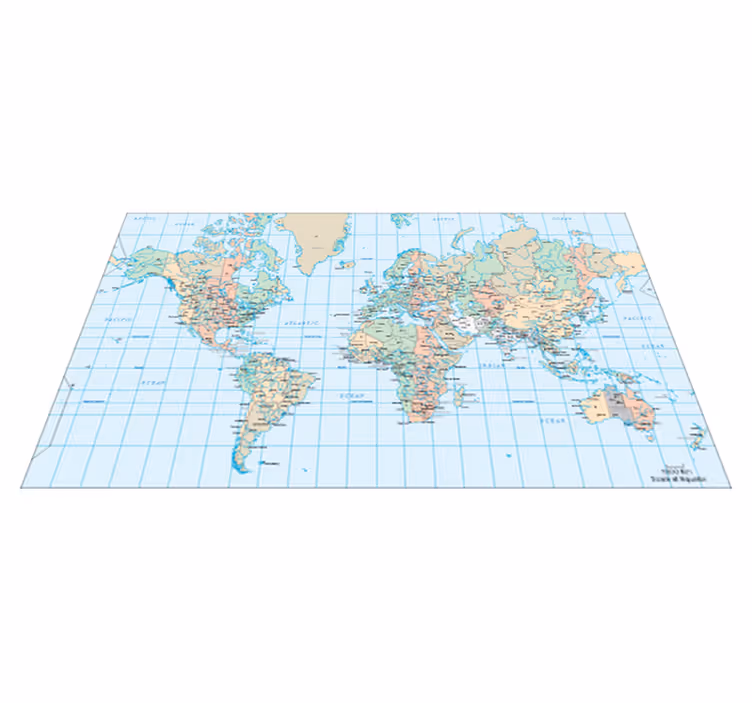 Map rug english timetable - TenStickers