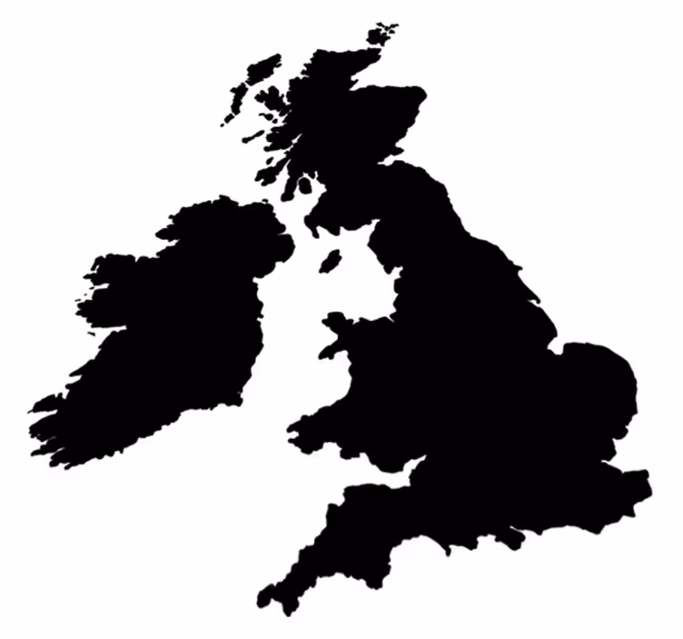 Map rug england monochrome - TenStickers