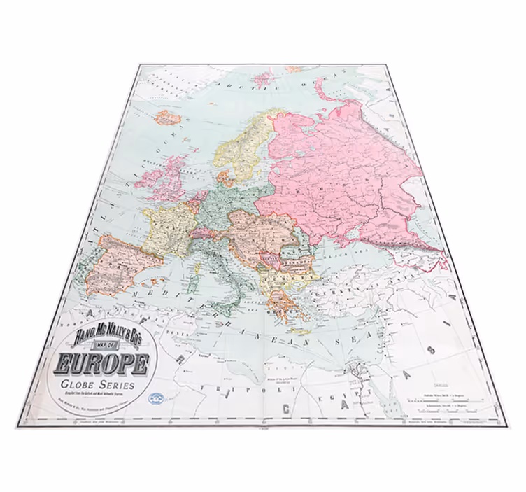 Map rug vintage europe map 1900 - TenStickers