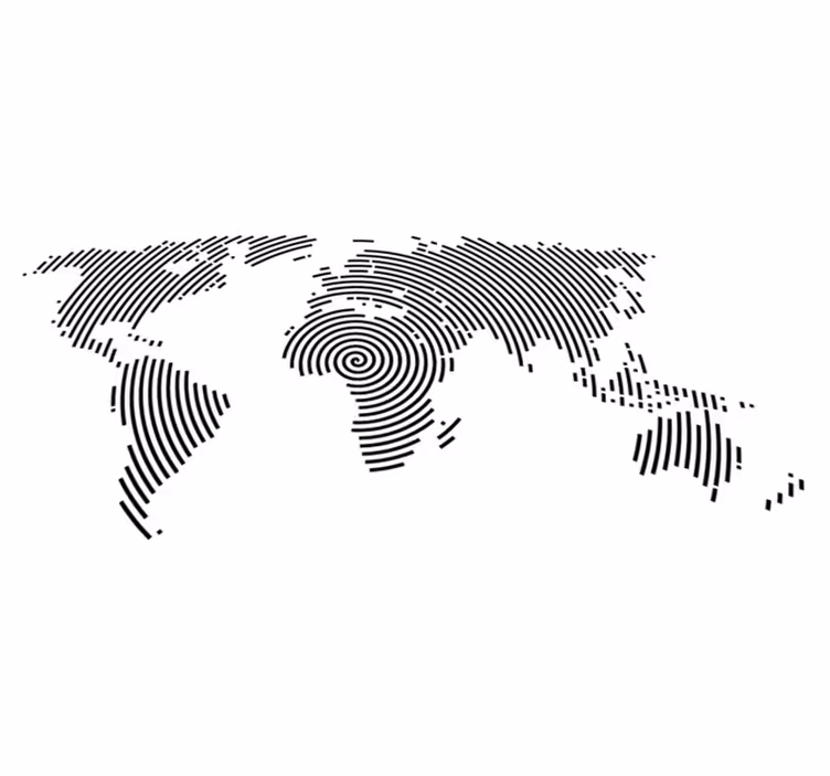 Map rug modern world map rug - TenStickers