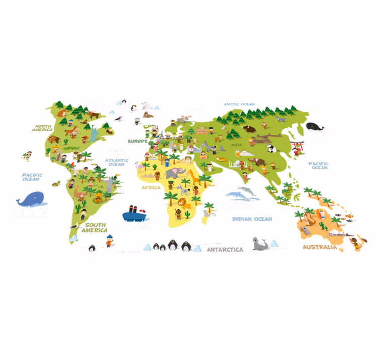 Map rug personalized english design - TenStickers