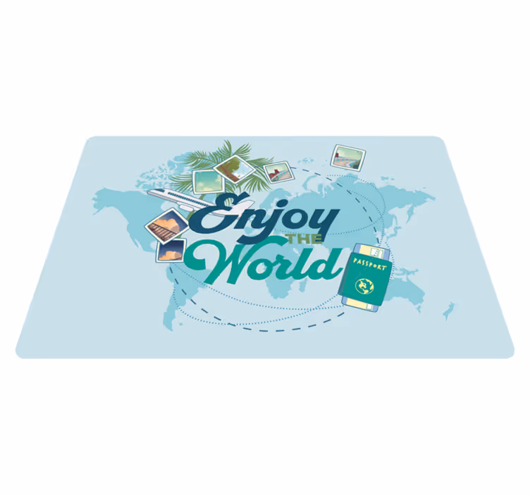 Map rug enjoy the world map - TenStickers