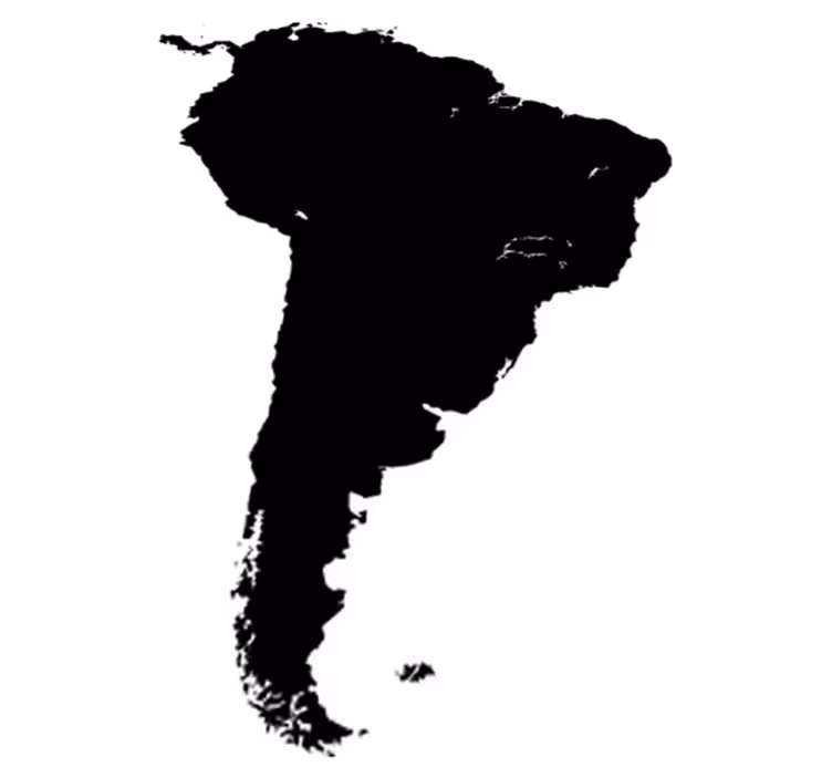 Map rug south america outline - TenStickers