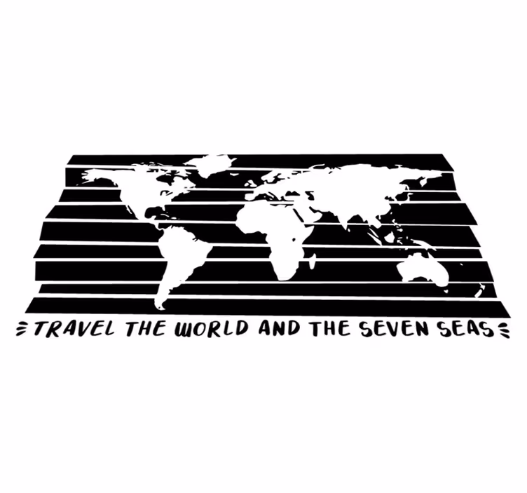 Map rug explore the globe - TenStickers