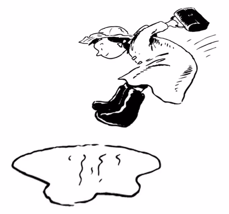 Kids carpet jumping in puddles - TenStickers