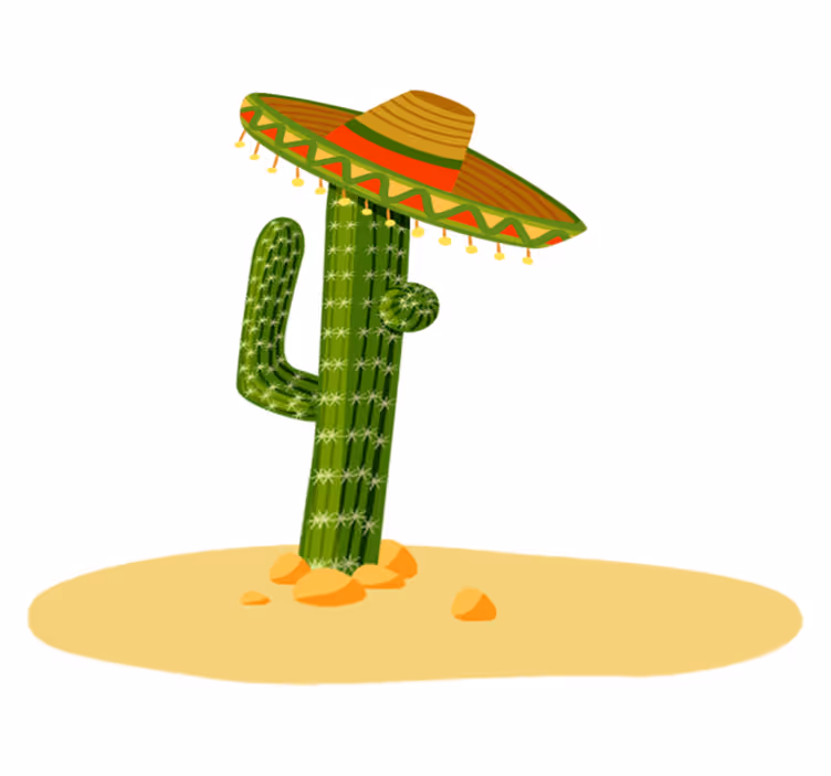 Kids carpet mexican hat nursery vinyl - TenStickers