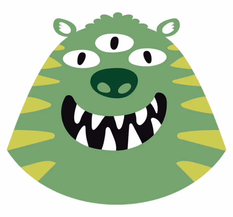 Kids carpet happy monster vinyl - TenStickers