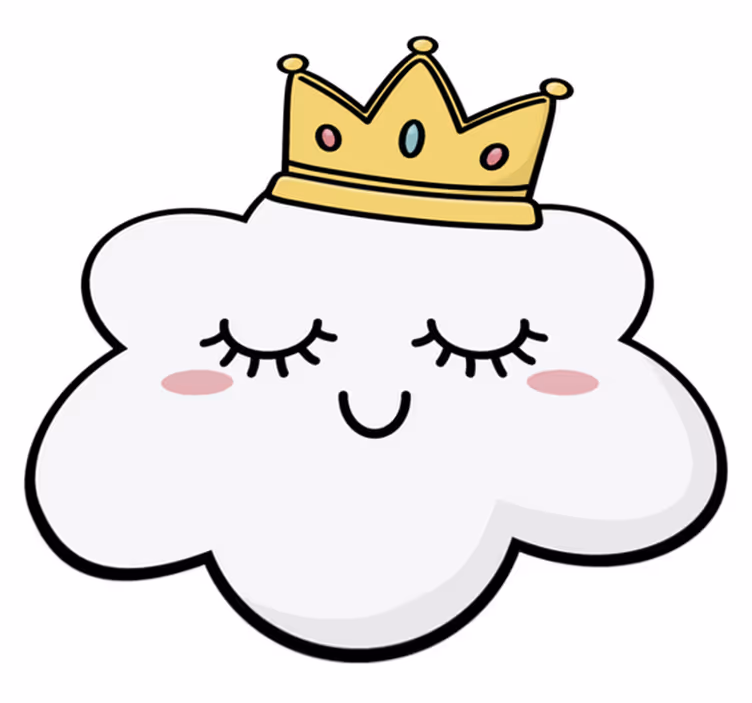 Kids carpet crowned clouds design - TenStickers