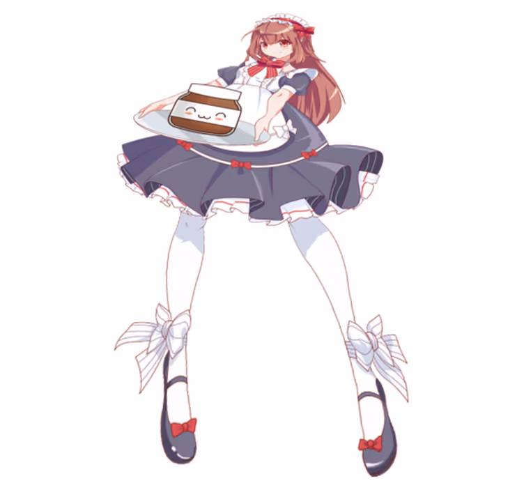 Kids carpet anime girl with nutella design - TenStickers