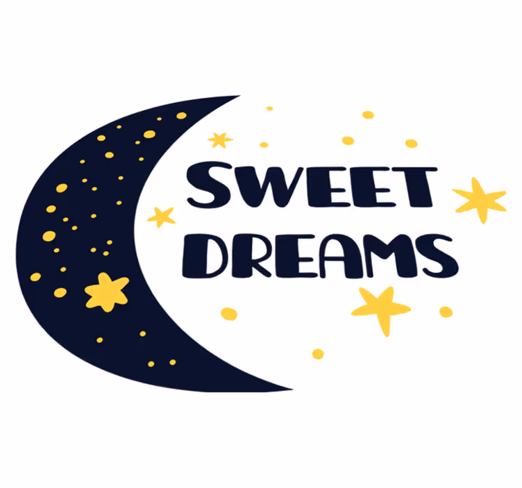 Kids carpet sweet dreams with moon and stars - TenStickers