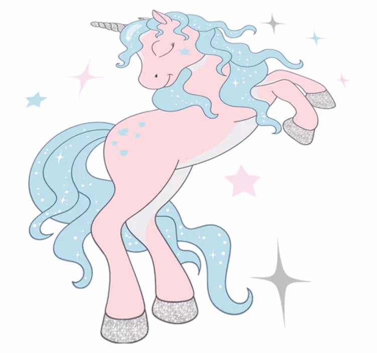 Kids carpet glimmer unicorns design - TenStickers