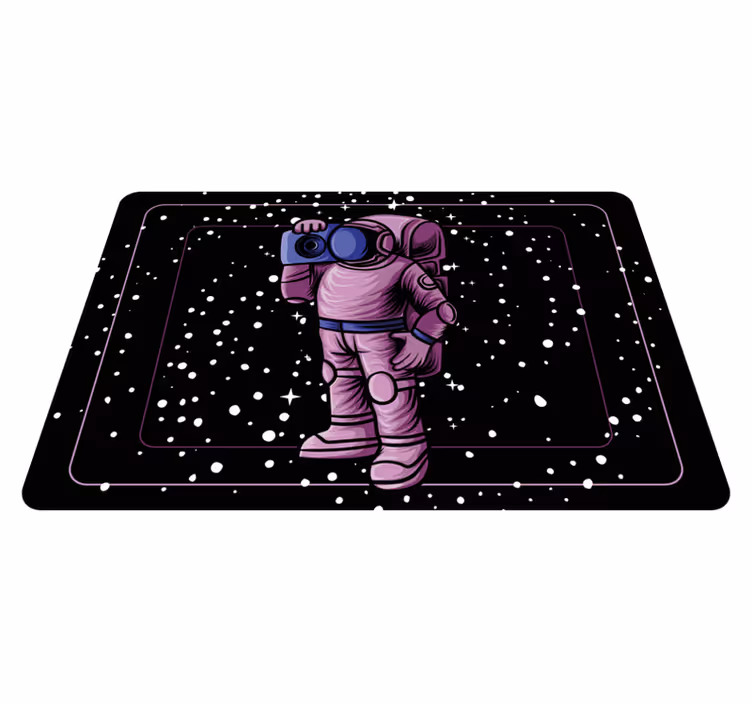 Kids carpet astronaut with radio tape - TenStickers