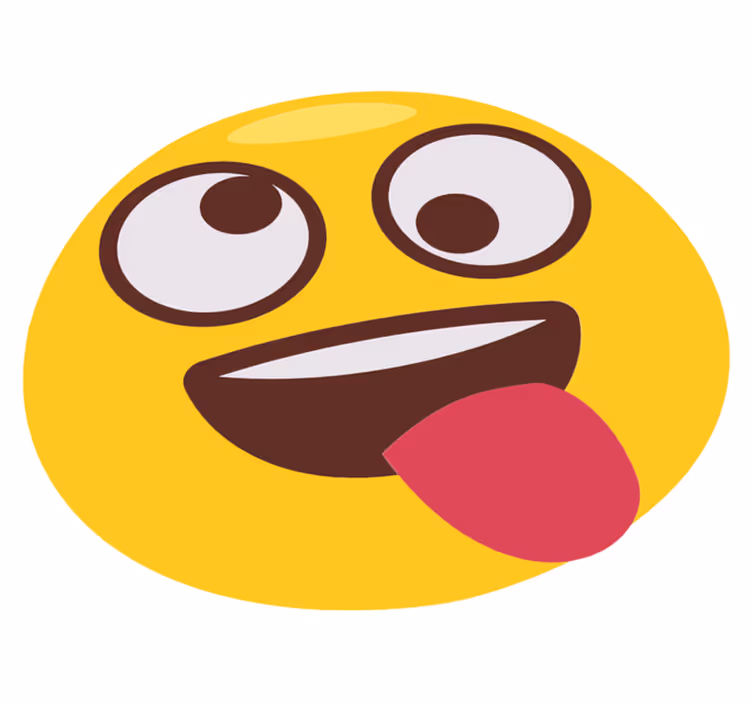 Kids carpet playful emoji face - TenStickers