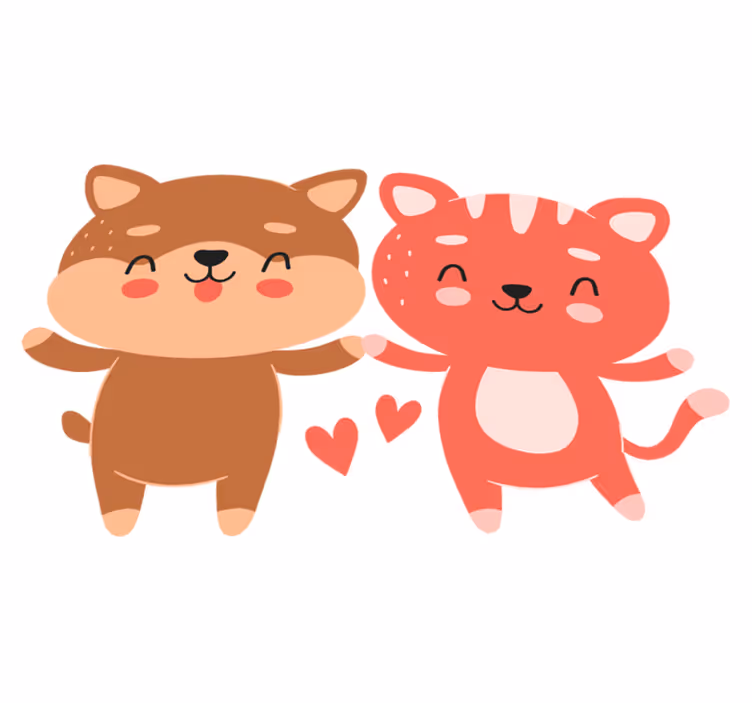 Kids carpet dog friendship badge - TenStickers