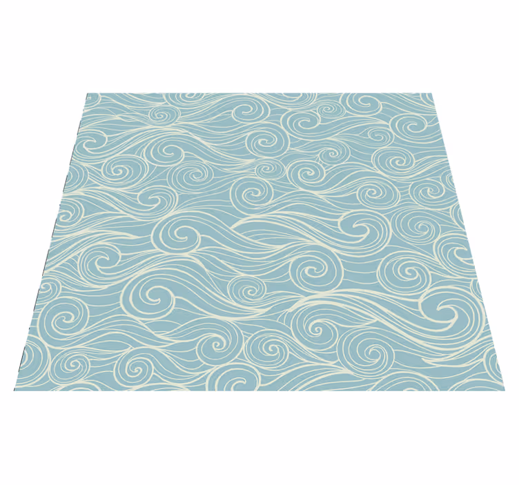Bathroom mat ocean wave design - TenStickers
