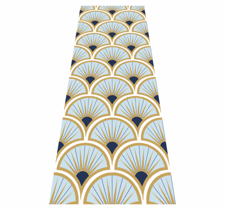 Art deco blue shades bathroom mat - TenStickers