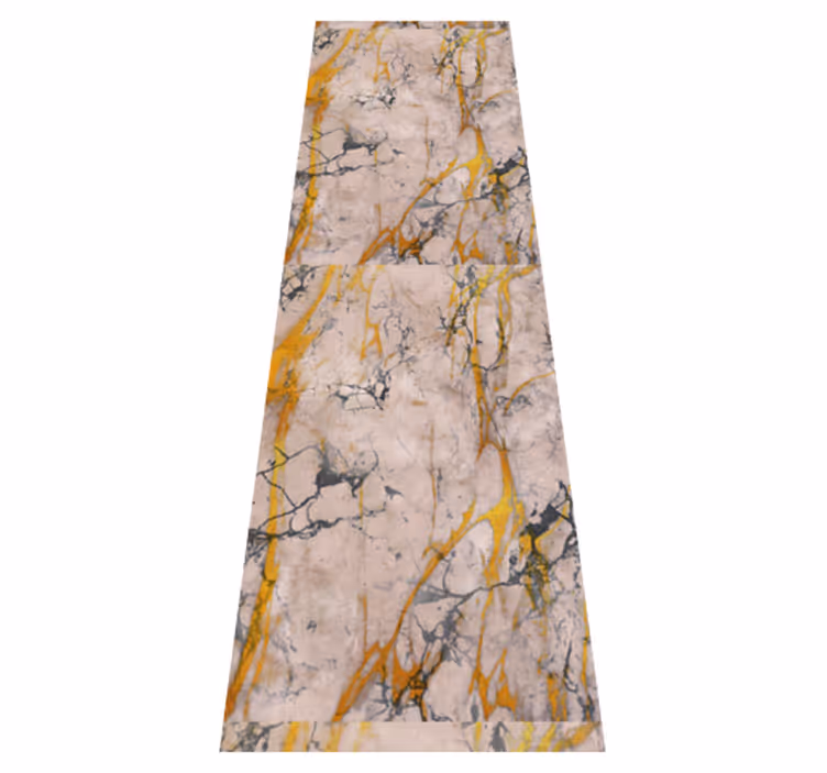 Warm gold marble bathroom mat - TenStickers