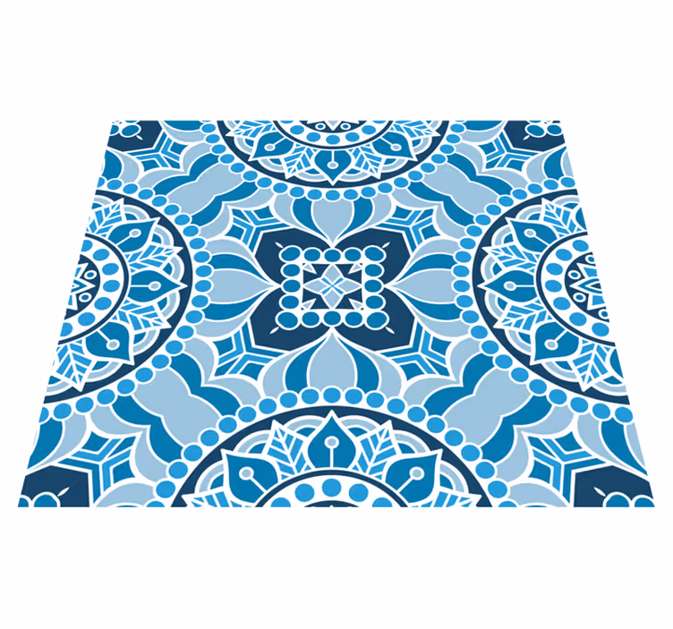 Bathroom mat mandala style bathroom wallpaper - TenStickers