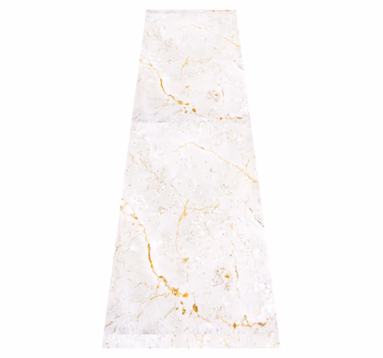 Gray and gold marble bathroom mat - TenStickers