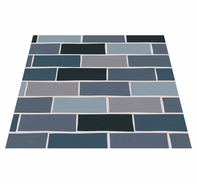 Bathroom mat in stone gray brick pattern - TenStickers