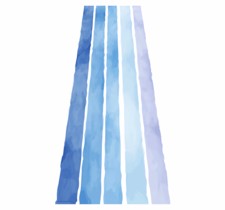 Bathroom mat with blue watercolor lines pattern - TenStickers