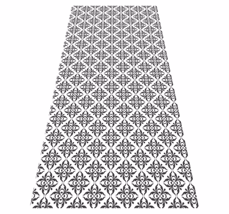 Bathroom mat with black tile pattern - TenStickers