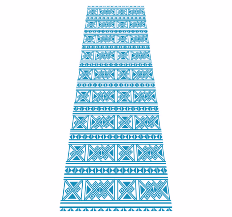 Blue pattern bathroom mat - TenStickers