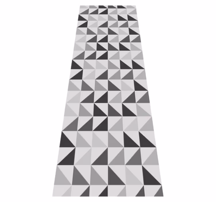 Geometric triangles bathroom mat - TenStickers