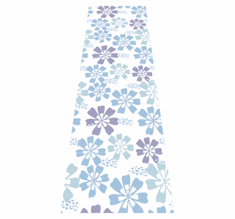 Pastel floral pattern bathroom mat - TenStickers