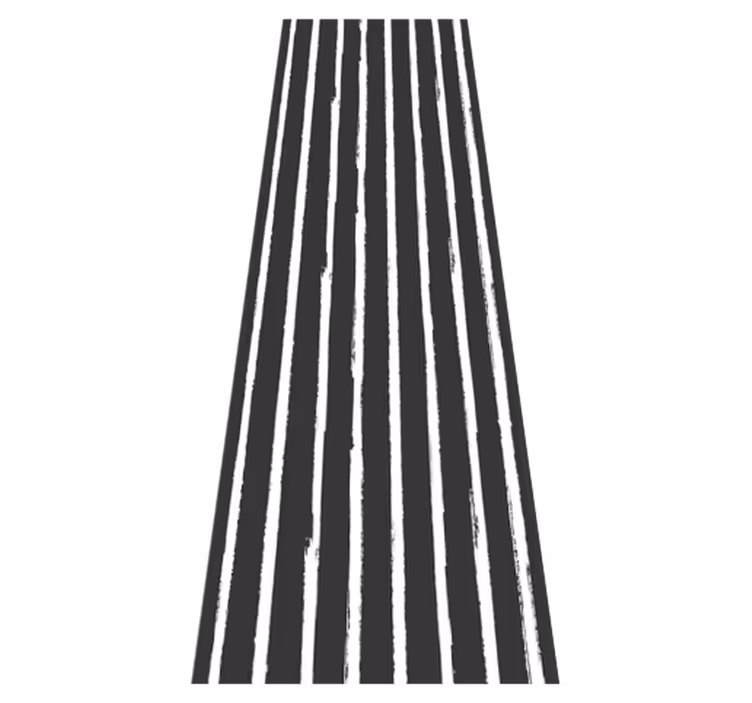 Bathroom mat with modern black and white lines - TenStickers